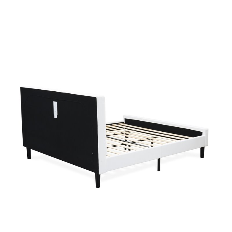 Pemberly Row 2-Piece King Bedroom Set with Wood Frame in White