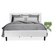 Pemberly Row 2-Piece King Bedroom Set with Wood Frame in White/Green