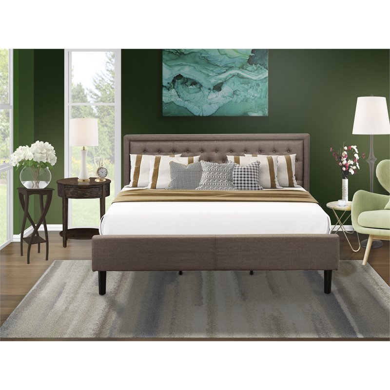 Pemberly Row 2-Piece King Bedroom Set in Engineered Wood in Brown