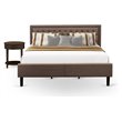 Pemberly Row 2-Piece King Bedroom Set in Engineered Wood in Brown