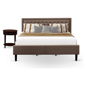 Pemberly Row 2-Piece King Bedroom Set in Engineered Wood and Mahogany