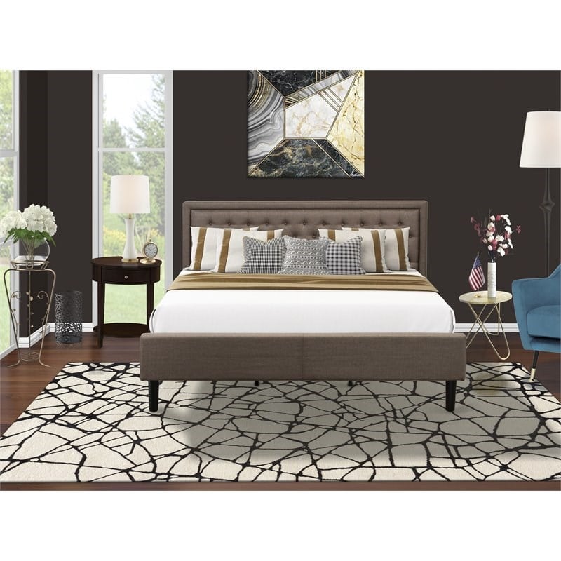 Pemberly Row 2-Piece King Bedroom Set in Engineered Wood and Mahogany