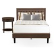 Pemberly Row 2-Piece Full Bedroom Set in Engineered Wood and Jacobean Finish