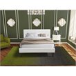 Pemberly Row 2-Piece Wood Queen Bedroom Set in White & Butter Cream