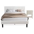 Pemberly Row 2-Piece Wood Queen Bedroom Set in White & Butter Cream