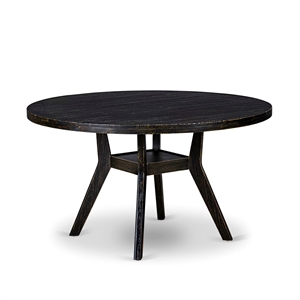 Pemberly Row Kitchen Dining Table in Wood Black Finish