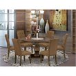 Pemberly Row 7-Piece Wood Dining Set in Jacobean and Brown Finish