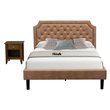 Pemberly Row 2-Piece Wooden Queen Bedroom Set in Antique Walnut
