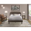 Pemberly Row 2-Piece Wood Queen Bedroom Set with Wooden Nightstand