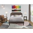 Pemberly Row 2-Piece Wood Queen Bedroom Set with Faux Leather Cushion