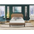 Pemberly Row 2-Piece Wooden Queen Bedroom Set in Mahogany Brown Finish