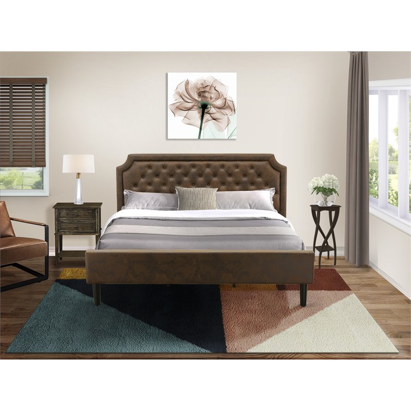 Pemberly Row 2-Piece King Bedroom Set in Jacobean/Brown Finish