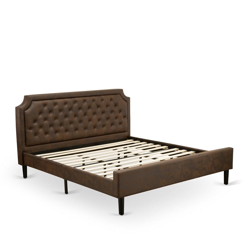 Pemberly Row 2-Piece King Bedroom Set in Jacobean/Brown Finish