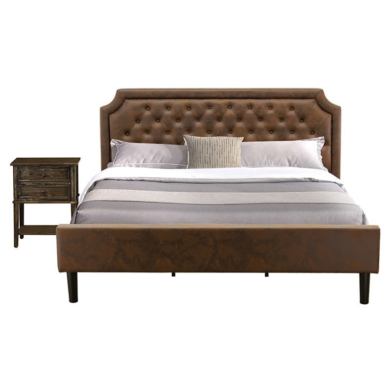 Pemberly Row 2-Piece King Bedroom Set in Jacobean/Brown Finish