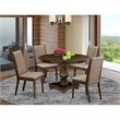 Pemberly Row 5-Piece Dining Set in Jacobean/Dark Khaki Gray
