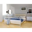Pemberly Row Full Metal Bed Frame with Headboard and Footboard in White