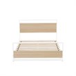 Pemberly Row Full Metal Bed Frame with Headboard and Footboard in White