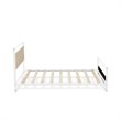 Pemberly Row Full Metal Bed Frame with Headboard and Footboard in White
