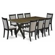 Pemberly Row 9-Piece Rectangular Wood Dining Set in Gray