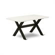 Pemberly Row 5-Piece White and Dark Gray Dining Set with Upholstered Chairs