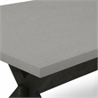 Pemberly Row 5-Piece Wood Dining Table Set with X-Leg Base in Cement and Black
