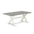 Pemberly Row 5-Piece Wood Dinette Set in Linen White and Gray