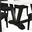 Pemberly Row 7-Piece Wood Dining Set in Linen White and Black Finishes