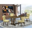 Pemberly Row 5-Piece Wood Dinette Set with Jacobean Brown Finish