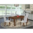 Pemberly Row 5-Piece Wood Dining Set with Rectangular Table in Walnut