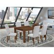 Pemberly Row 7-Piece Wood Dining Set with Rectangular Table in Walnut