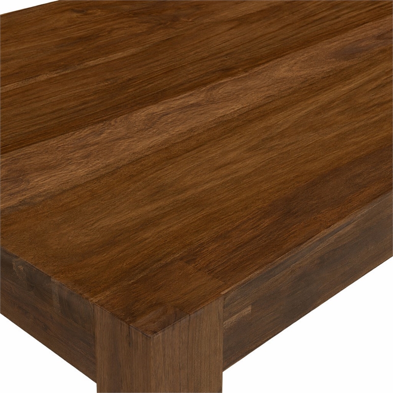 Pemberly Row 5-Piece Wood Dining Set in Antique Walnut and Brown