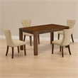 Pemberly Row 5-Piece Wood Dining Set in Antique Walnut and Brown