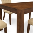 Pemberly Row 5-Piece Wood Dining Set in Antique Walnut and Brown