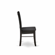 Pemberly Row Round Wood Table with 2 Black Wood Chairs in Cherry