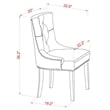 Pemberly Row Table with 2 Beige Linen Parsons Chairs in Cherry and Black