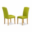 Pemberly Row 3-Piece Wood Dining Set in Oak and Autumn Green