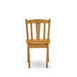 Pemberly Row 5-Piece Wooden Dining Set with Round Pedestal Table in Oak