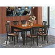 Pemberly Row 7-Piece Wood Dining Room Set in Black and Cherry Finish