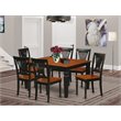 Pemberly Row 7-Piece Wood Dining Room Set in Black and Cherry Finish