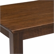 Pemberly Row 5 Piece Dining Table Set in Walnut Finish with Linen Chairs