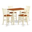 Pemberly Row 5-Piece Rubberwood Dining Set in Buttermilk and Cherry