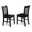 Pemberly Row 5-Piece Wood Dining Set with Extension Leaf in Black Finish
