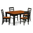 Pemberly Row 5-Piece Wood Dining Set in Black and Cherry