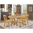 Pemberly Row 7-Piece Dining Table Set with Oval Table in Oak Finish