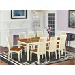 Pemberly Row 9-Piece Wood Table and Dining Chairs in Buttermilk/Cherry Finish