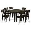 Pemberly Row 7-Piece Wood Dinette Set with Leaf in Cappuccino Finish