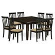 Pemberly Row 7-Piece Dining Set with Cushion Seat in Cappuccino Finish