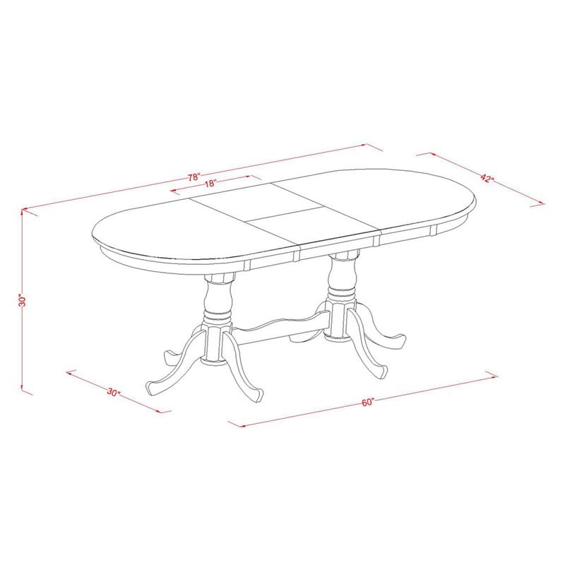 Pemberly Row 5-Piece Wood Dining Set in Black and Cherry Finish