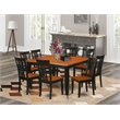 Pemberly Row 9-Piece Wood Dining Set with Butterfly Leaf in Black and Cherry