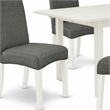 Pemberly Row Rectangular 5-Piece Wood Dining Table Set in Linen White